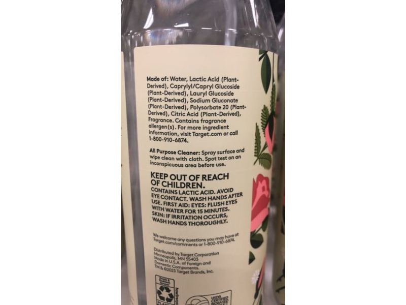 Ever Spring All Purpose Cleaner, Rosewater & Mint, 28 fl oz/828 mL