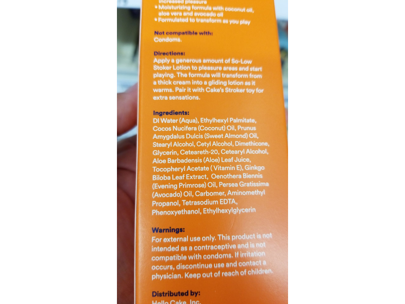 Hello Cake So-low Lotion Stroker Lube, 1.7 fl oz/50 mL