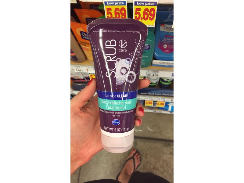 Kroger Deep Exfoliating Scrub Facial Cleanser, 5 oz/141 g