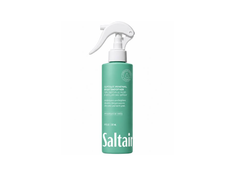Saltair Glycolic Renewal Body Smoother Exfoliating Spray, 10% Glycolic Acid, 8 fl oz/237 mL