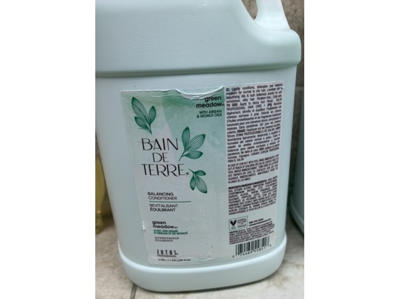 Bain De Terre Balancing Conditioner, Green Meadow, Argan & Monoi Oils, 3.786 L