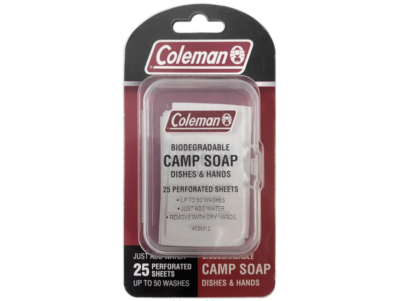 Coleman Biodegradable Dishes & Hands Camp Soap Sheets , 25 Count