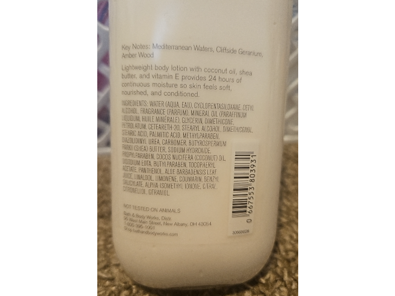 Bath & Body Works Marble Moisture Body Lotion, 8 fl oz/236 mL, Pack Of 2