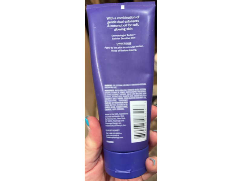 Flamingo Smoothing Shave Scrub, Coconut & Bergamot, 7.65oz/217 g