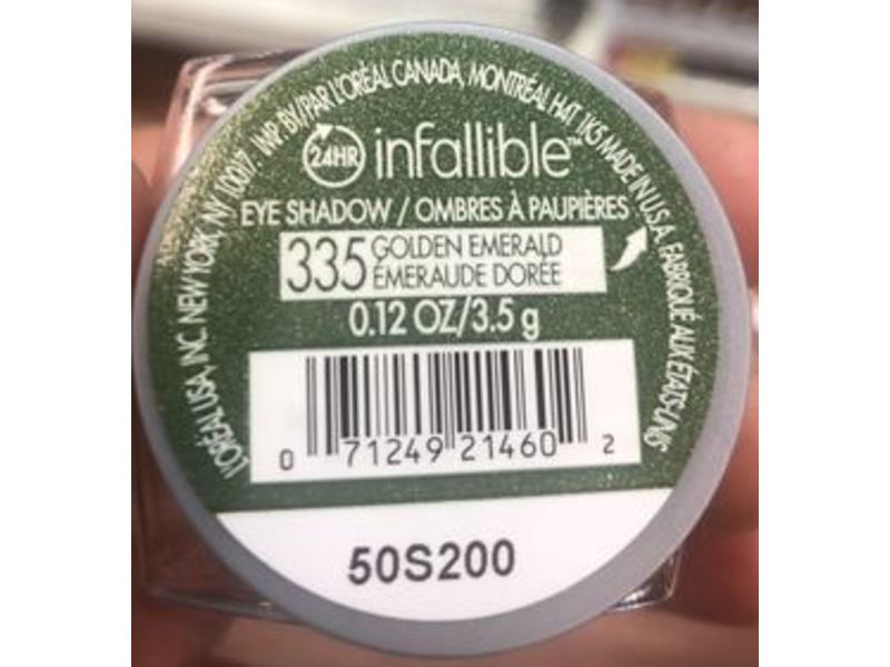 L'Oreal Paris Infallible Eye Shadow, Golden Emerald, 0.12 oz/3.5 g
