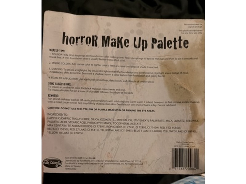 Fun World Horror Makeup Palette