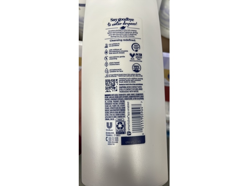 Dove Body Wash, Winter Care, 40 fl oz