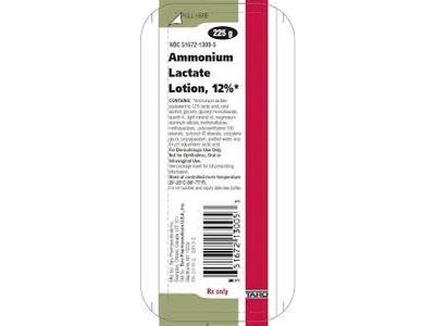 Ammonium Lactate Lotion 12%, 225 g, Taro Pharmaceuticals (RX)