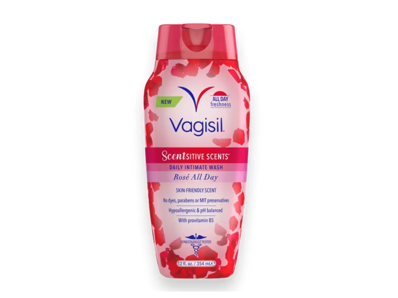 Vagisil Scentsitive Scents Daily Intimate Wash, Rose All Day, Provitamin B5, 12 fl oz/354 mL