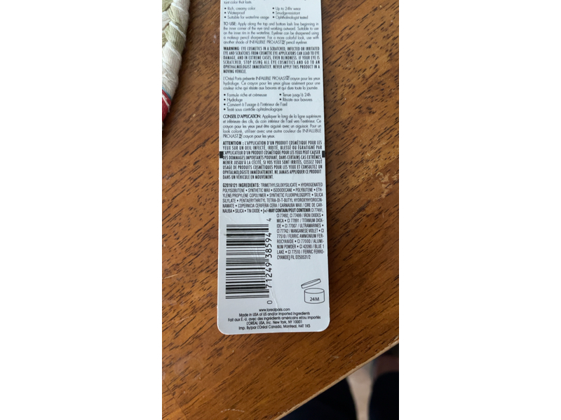 L'Oreal Paris Infallible Pro-Last Waterproof Pencil Eyeliner, 860 Ivy Lierry, 0.042 oz/12 g