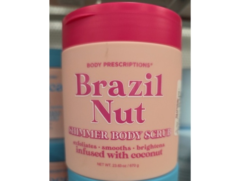 Body Prescriptions Shimmer Body Scrub, Brazil Nut, 23.63 oz/670 g