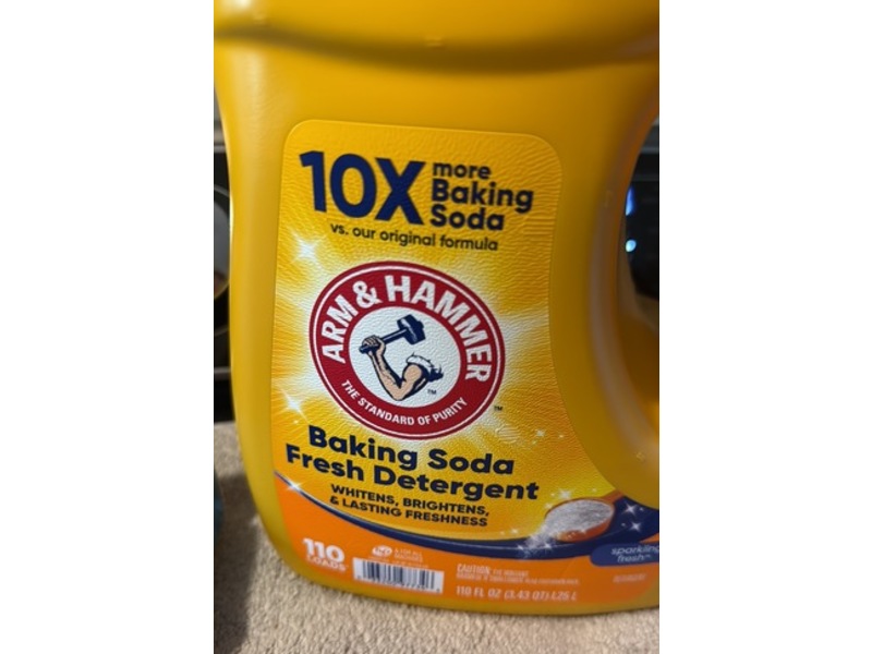 Arm & Hammer Baking Soda Fresh Detergent, Sparkling Fresh, 110 Loads, 110 fl oz/1.25 L
