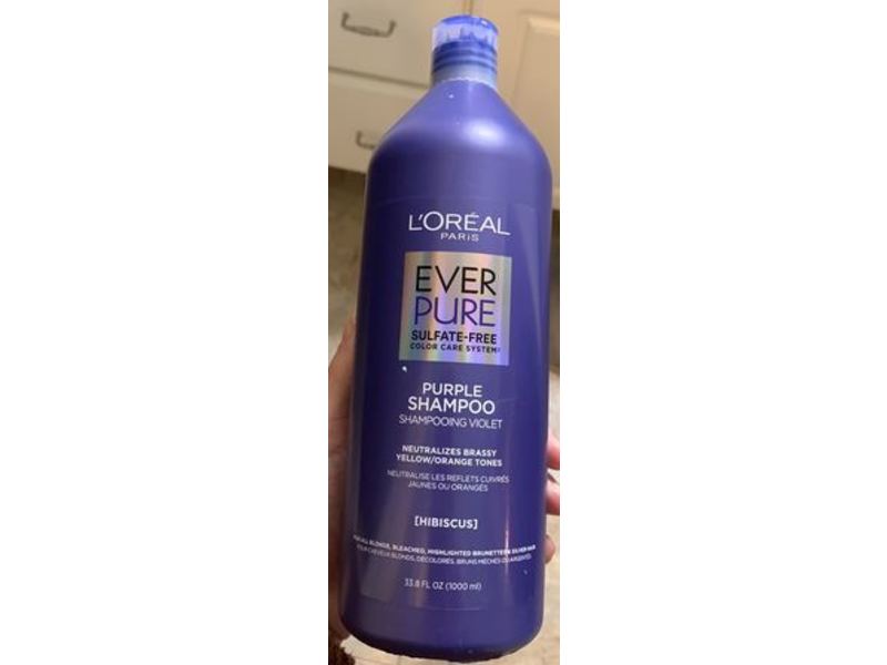 L'Oreal Paris Ever Pure Purple Shampoo, Sulfate Free, 33.8 fl oz/1000 mL
