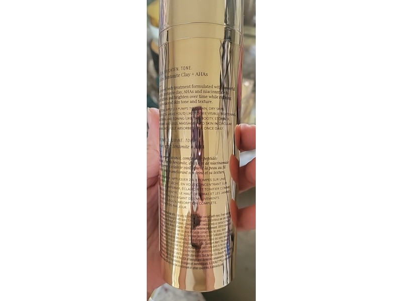 JLO Beauty Tighten + Tease Ultimate Body Serum, Bentonite Clay, Peptides + AHAs, 4 fl oz/120 mL