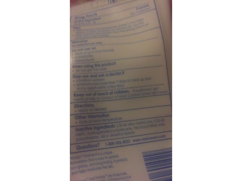 vanicream ointment ingredients