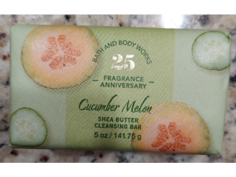 Bath & Body Works Shea Butter Cleansing Bar, Cucumber Melon, 5 oz/141.75 g