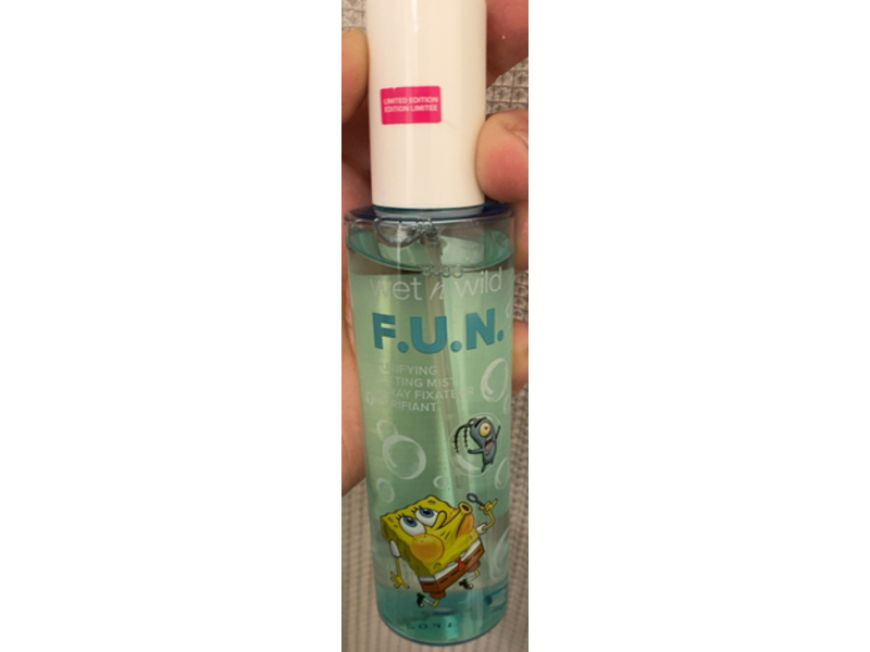 Wet N Wild Purifying Setting Mist, Sponge Bob, F.U.N, 3.4 fl oz/100 mL