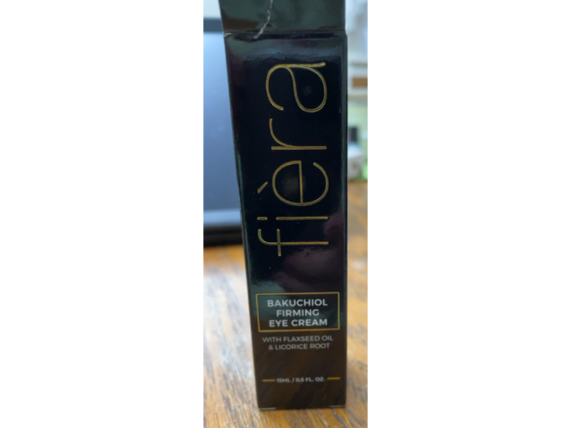 Fiera Bakuchiol Firming Eye Cream, Flaxseed Oil & Licorice Root, 0.5 fl oz /15 mL