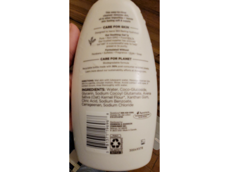 Aveeno Daily Moisturizing Facial Cleanser, Soothing Oat, Fragrance Free, 12 fl oz/354 mL