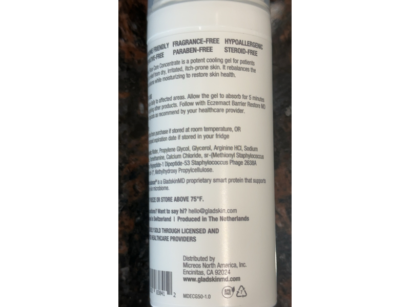 Gladskin Eczemact Flare Care Concentrate, 50 mL/1.69 fl oz