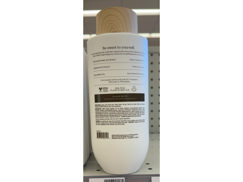 Raw Sugar Gentle & Hydrating Body Wash, Lemon Citrus Energizer, 20 fl oz/591 mL