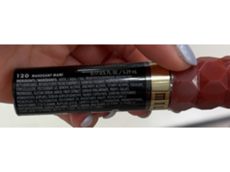 Milani Color Fetish Lip Stain, 120 Mahogany Mami, 0.17 fl oz/5.29 mL