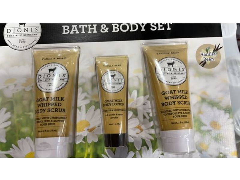 Dionis Goat Milk Bath & Body Set, vanilla Bean