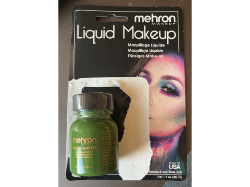Mehron Makeup Liquid Makeup, Green, 1 fl oz/30 mL