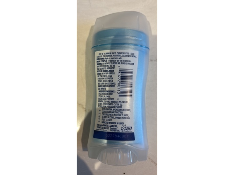 Secret Dry Solid Deodorant, Notes Of Vanilla, 68 g