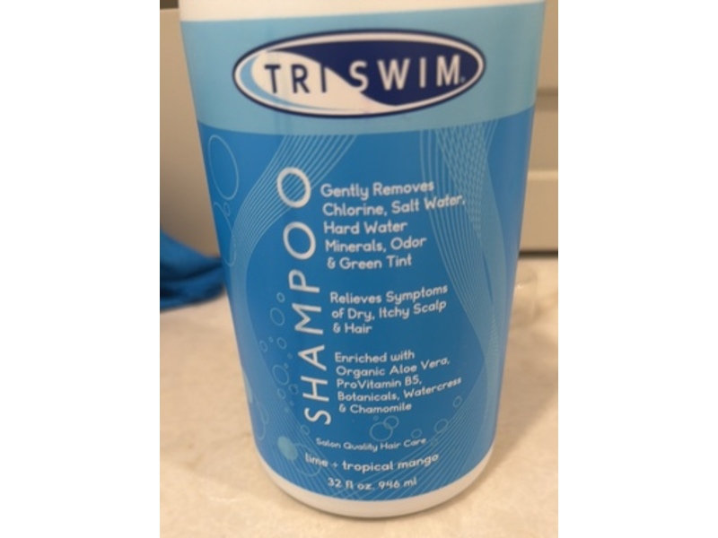 Triswim Shampoo, Lime + Tropical Mango, 32 fl oz/946 mL
