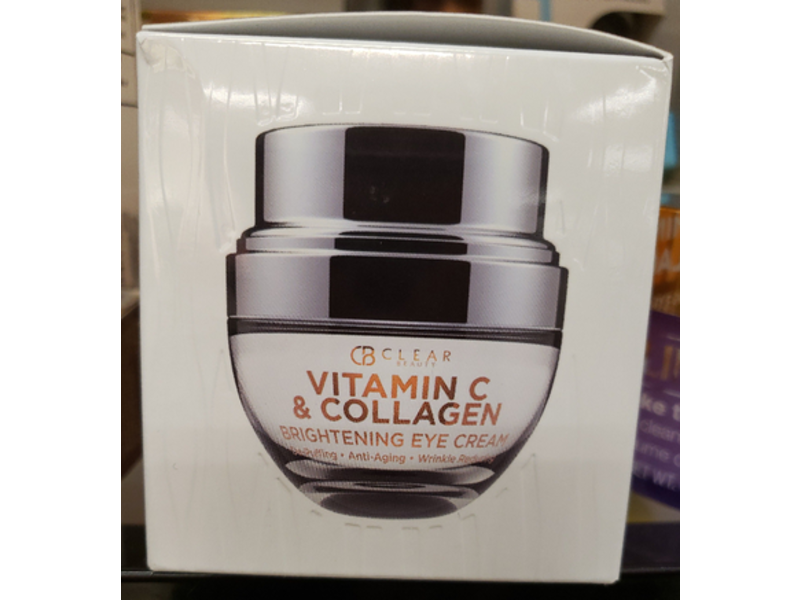 Clear Beauty Brightening Eye Cream, Vitamin C & Collagen, 1.01 fl oz/30 mL