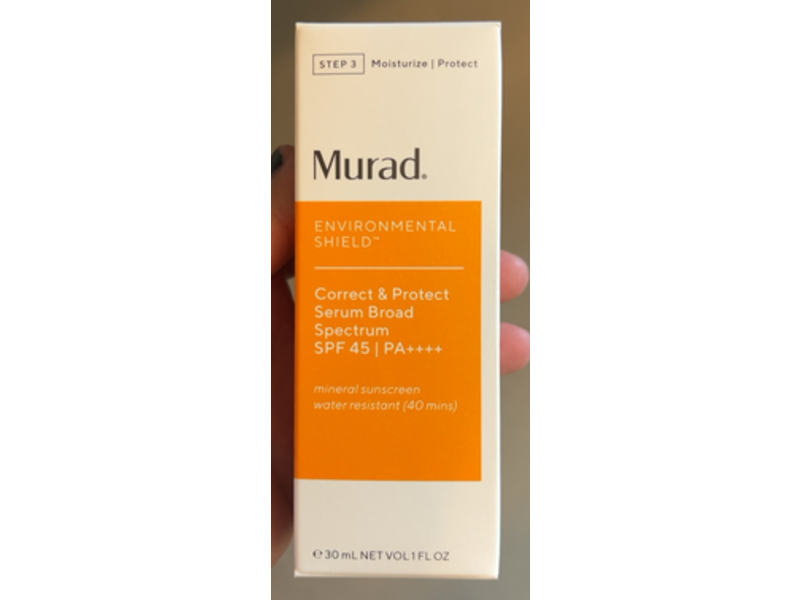 Murad Correct & Protect Mineral Sunscreen Serum, SPF 45, PA++++, 1 fl oz/30 mL