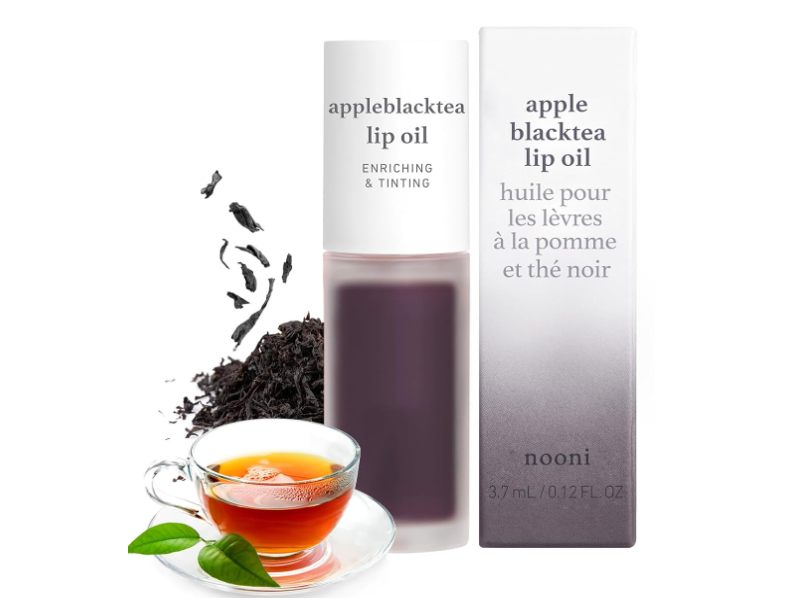 Nooni Lip Oil, Apple Black Tea, 0.12 fl oz/3.7 mL