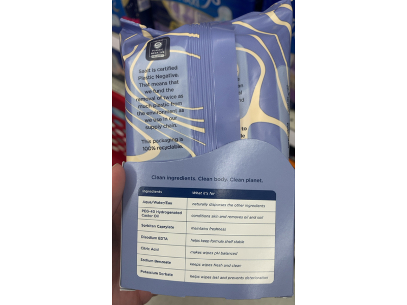 Saalt Intimate Cleansing Wipes, 30 Count