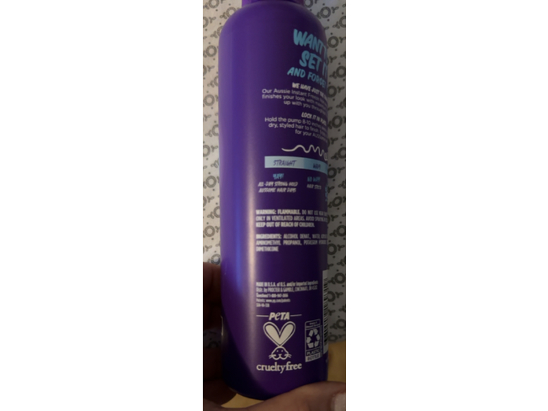Aussie Instant Freeze Non-Aerosol Hair Spray, 8.5 fl oz/251 mL
