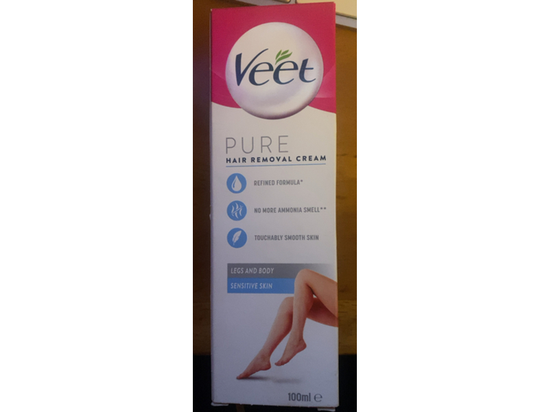 Veet Pure Hair Removal Cream, Sensitive Skin, 100 mL
