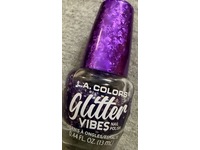 L.A. Colors Glitter Vibes Polish, Purple-Razzi, 0.44 fl oz/13 mL, Pack Of 2 - thumbnail 2