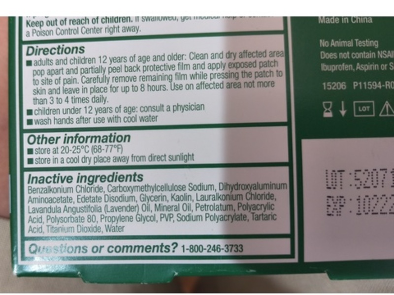 Biofreeze Overnight Pain Relief Patches, Menthol-Topical Analgesic, 4 Count