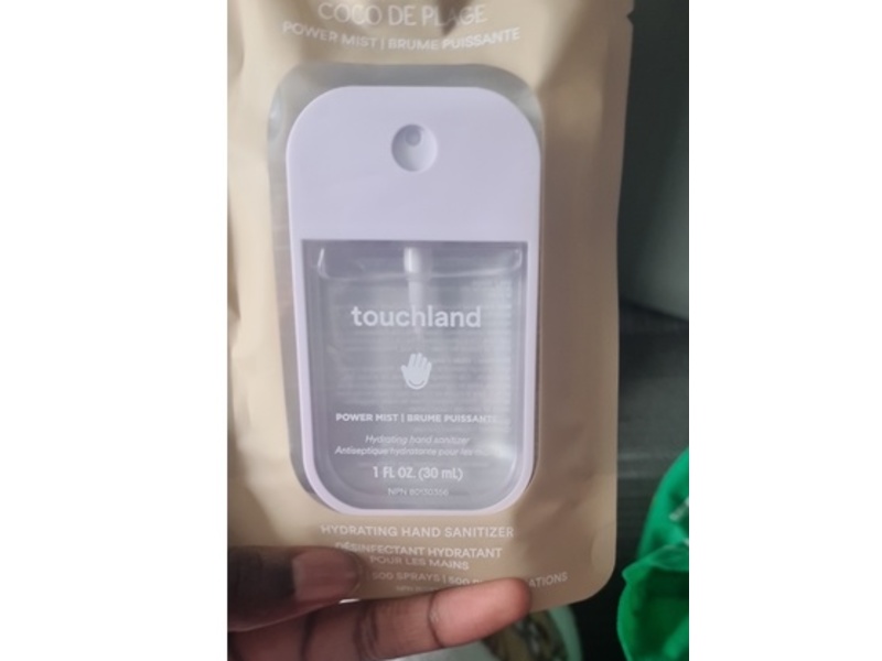 Touchland Hydrating Hand Sanitizer, Beach Coco, 1 fl oz/30 mL