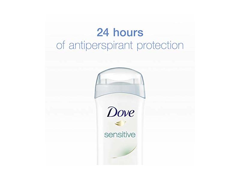 Dove Antiperspirant Deodorant, Sensitive Skin, Sweat & Odor, 2.6 oz/74 g