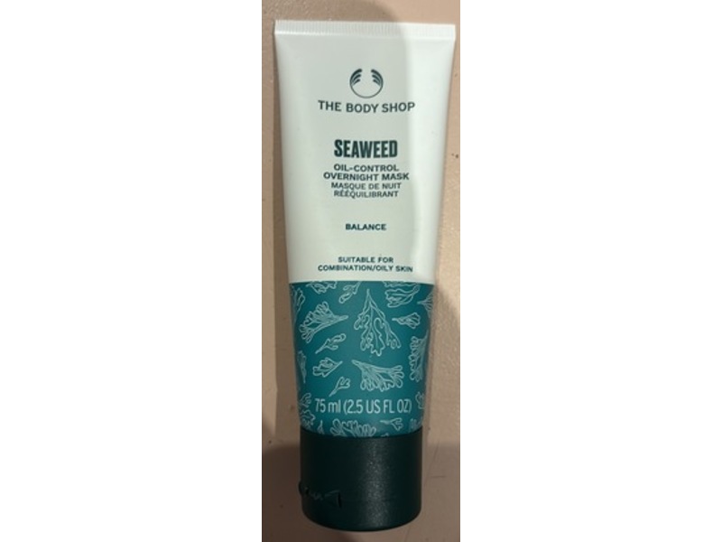 The Body Shop Oil Control Overnight Mask, Seaweed, 2.5 fl oz/75 mL