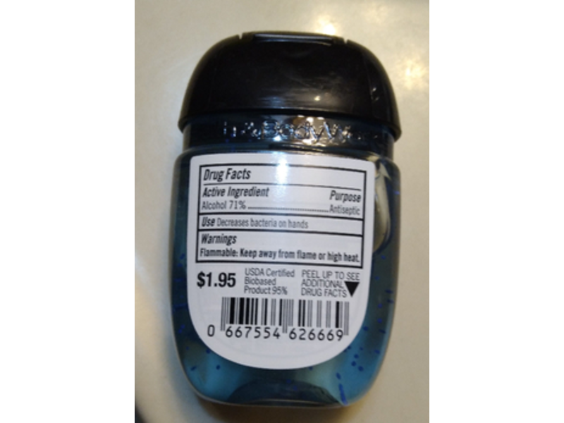 Bath & Body Works Anti-Bacterial Hand Gel, Ocean, 1 fl oz/29 mL