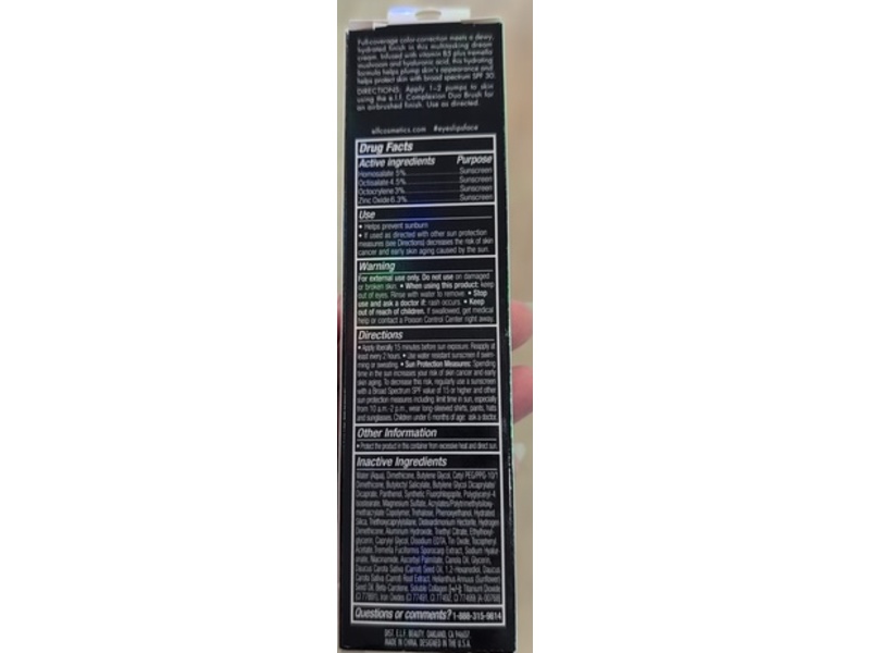 e.l.f. Camo Hydrating C C Cream, SPF 30, Light 210 N, 1 oz/30 g
