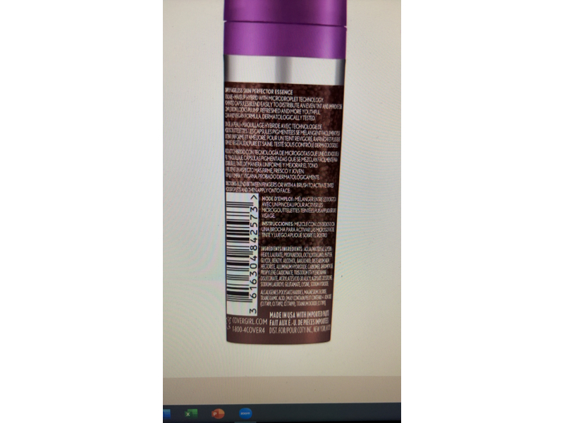 Covergirl Simply Ageless Skin Perfector Essence Foundation, 10 Fair, 1 fl oz/30 mL