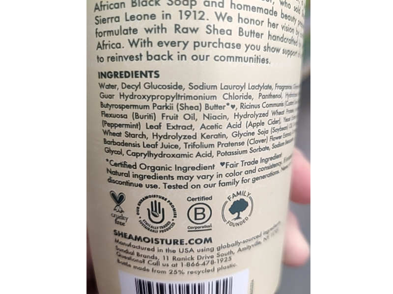 SheaMoisture Strengthen & Restore Shampoo, Jamaican Black Castor Oil, 24 fl oz/710 mL