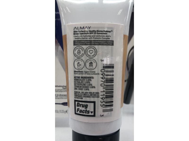 Almay Skin Perfecting Healthy Biome Makeup, 120 Beige, 1 fl oz/30 mL