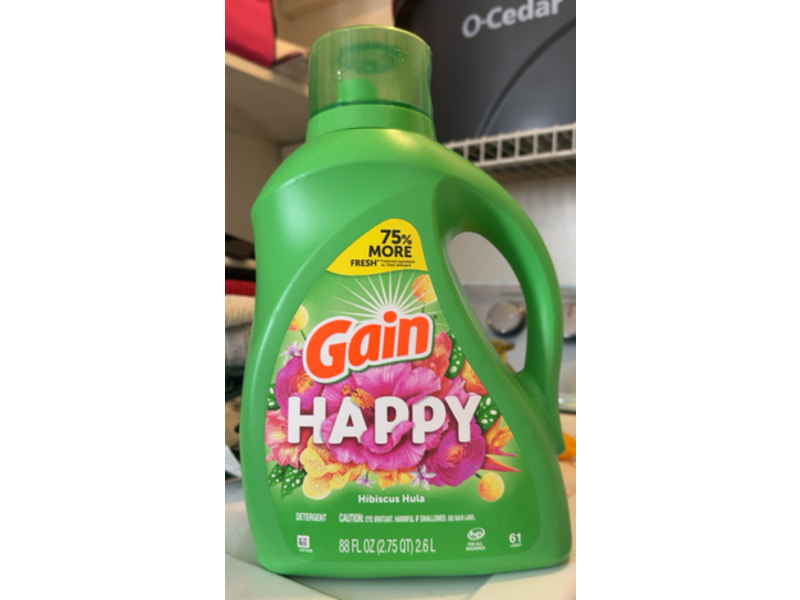 Gain Happy Liquid Laundry Detergent, Hibiscus Hula, 61 Loads, 88 fl oz/2.6 L