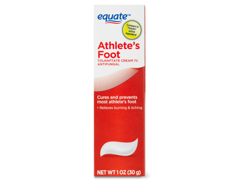 Equate Athletes' Foot Antifungal Cream, Tolnaftate Cream 1%, 1 fl oz/30 g