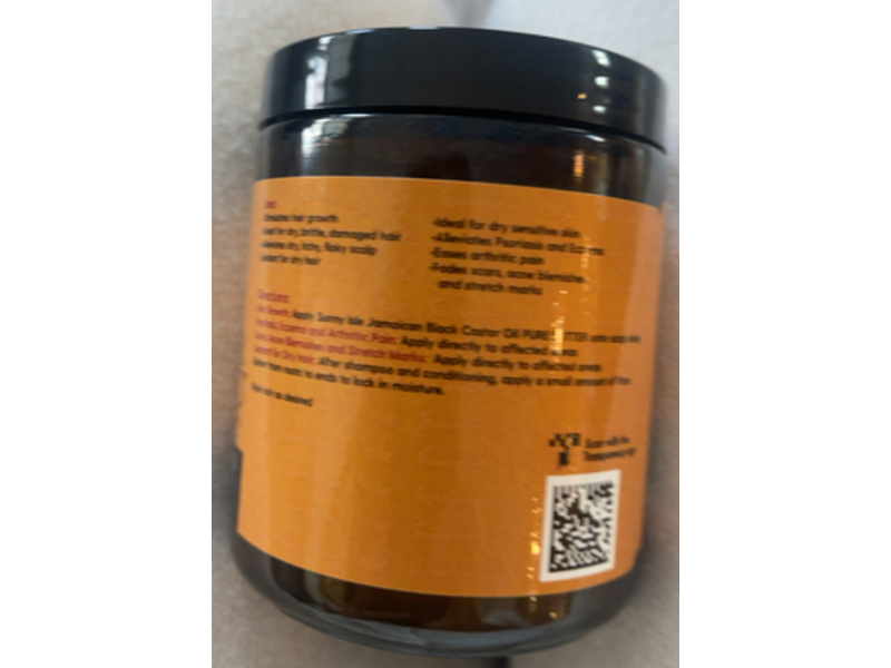 Sunny Isle Jamaican Black Castor Oil, Pure Butter, 8 fl oz/236 mL
