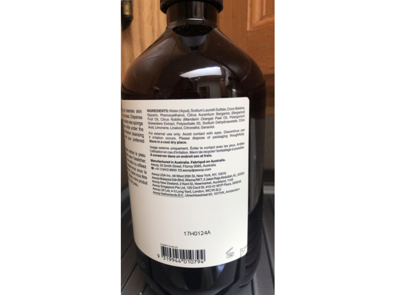 Aesop Geranium Leaf Body Cleanser, 16.9 oz